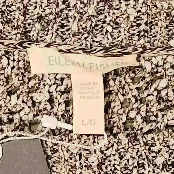 Women's Eileen Fisher Speckled Grey Cotton Crewneck Sweater $248 - Picture 7 of 10